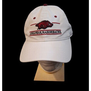 Arkansas Razorbacks Y2K The Game Strapback Baseball Hat/Cap White One Size Fits